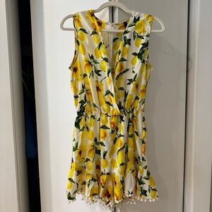 Lemon Print Romper